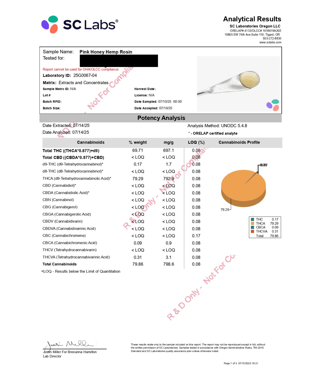 Pink Honey Rosin - 1g